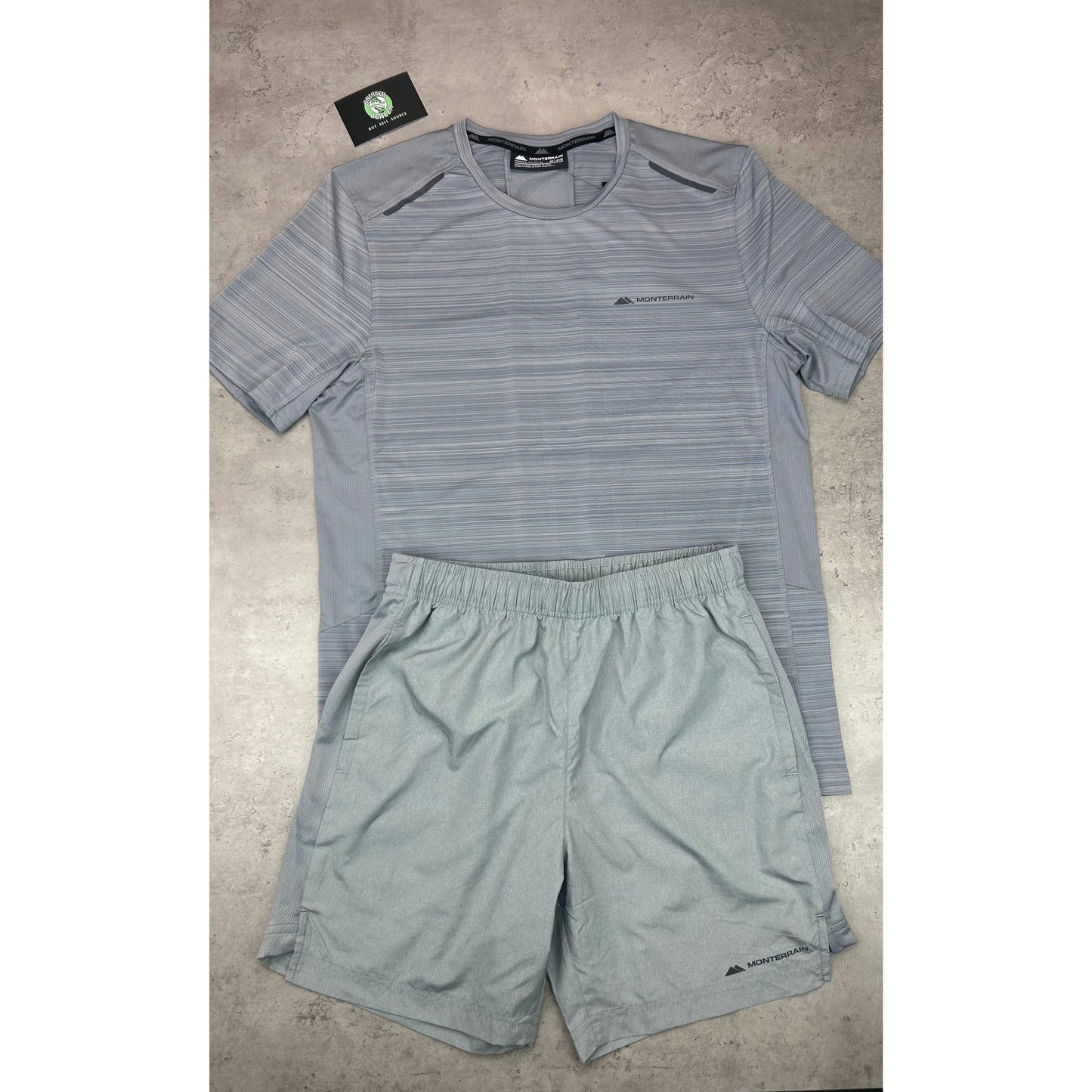 Monterrain Lyder 2.0 T-Shirt “Monument Grey” with “Grey Melange” Rush Monterrain Shorts